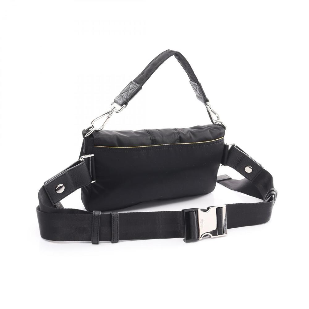 Fendi Bag Leather Bucket Black Nylon Bag Porter Waist